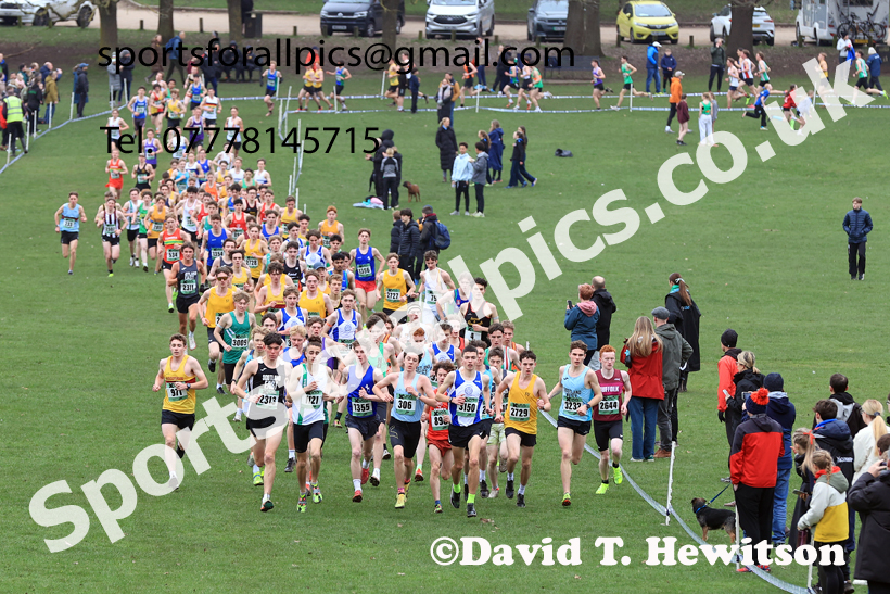 Mens Under-20s 2026 UK CAU Inter Counties Cross Country, Wollaton Park, Nottingham. Photo: David T. Hewitson/Sports for All Pics